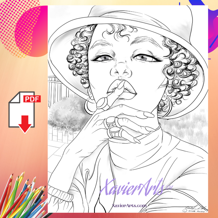 Print Adult Coloring Pages for Free -  Fashion Blog