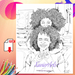 Mother and daughter afro coloring sheet