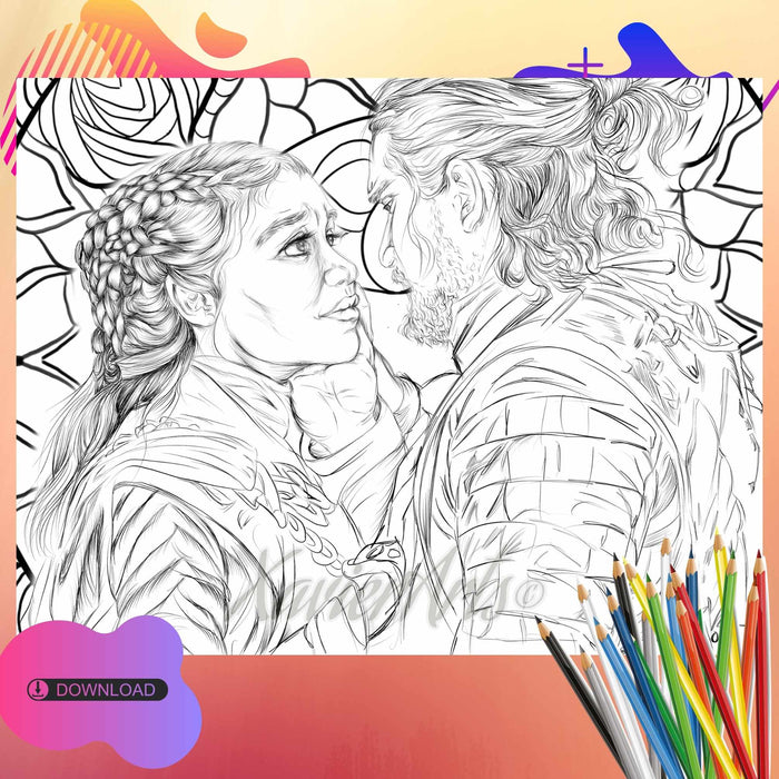 "In your eyes"  adult coloring page