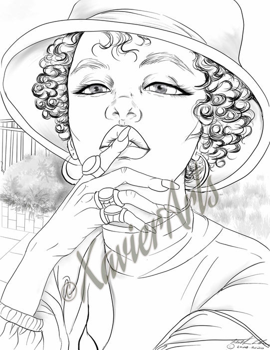 Black Girl Coloring Book for Adults: Relax and Unwind with Beautiful Black Girl portraits | A Stress-Relieving Coloring Book for Adults Featuring