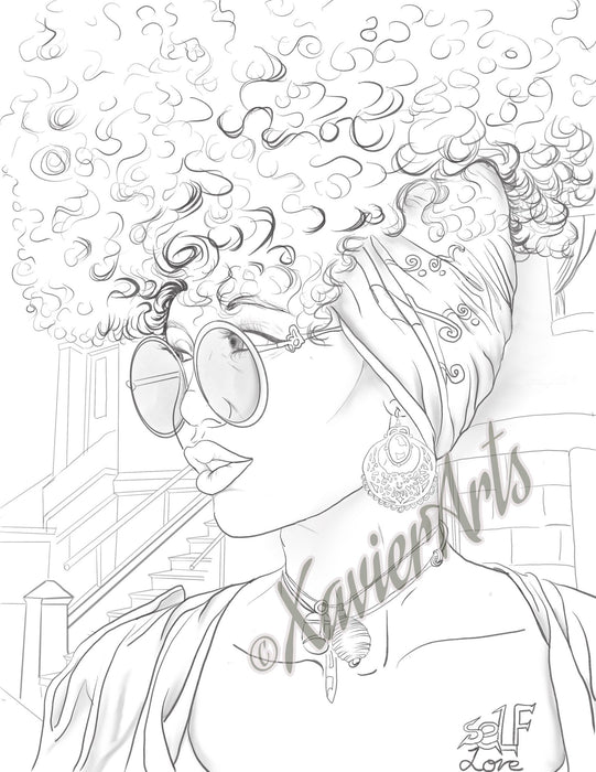 Curly Girl around town - XavierArts