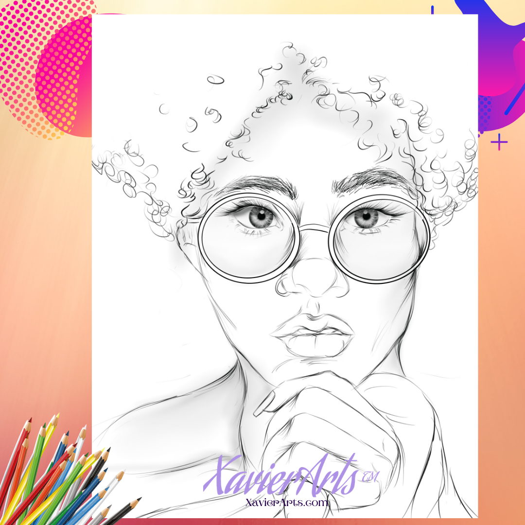 Women in Luxury & Self Care Set of 10 Coloring Pages Instant Download 