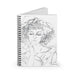 Perfect lipstick colorable Spiral Notebook - Ruled Line - XavierArts