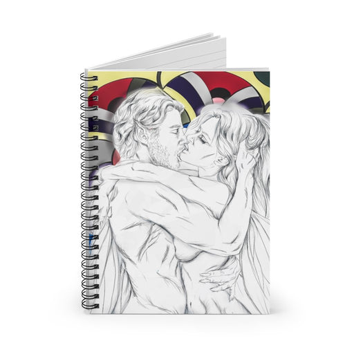Kissing Fairies colorable Spiral Notebook - Ruled Line - XavierArts